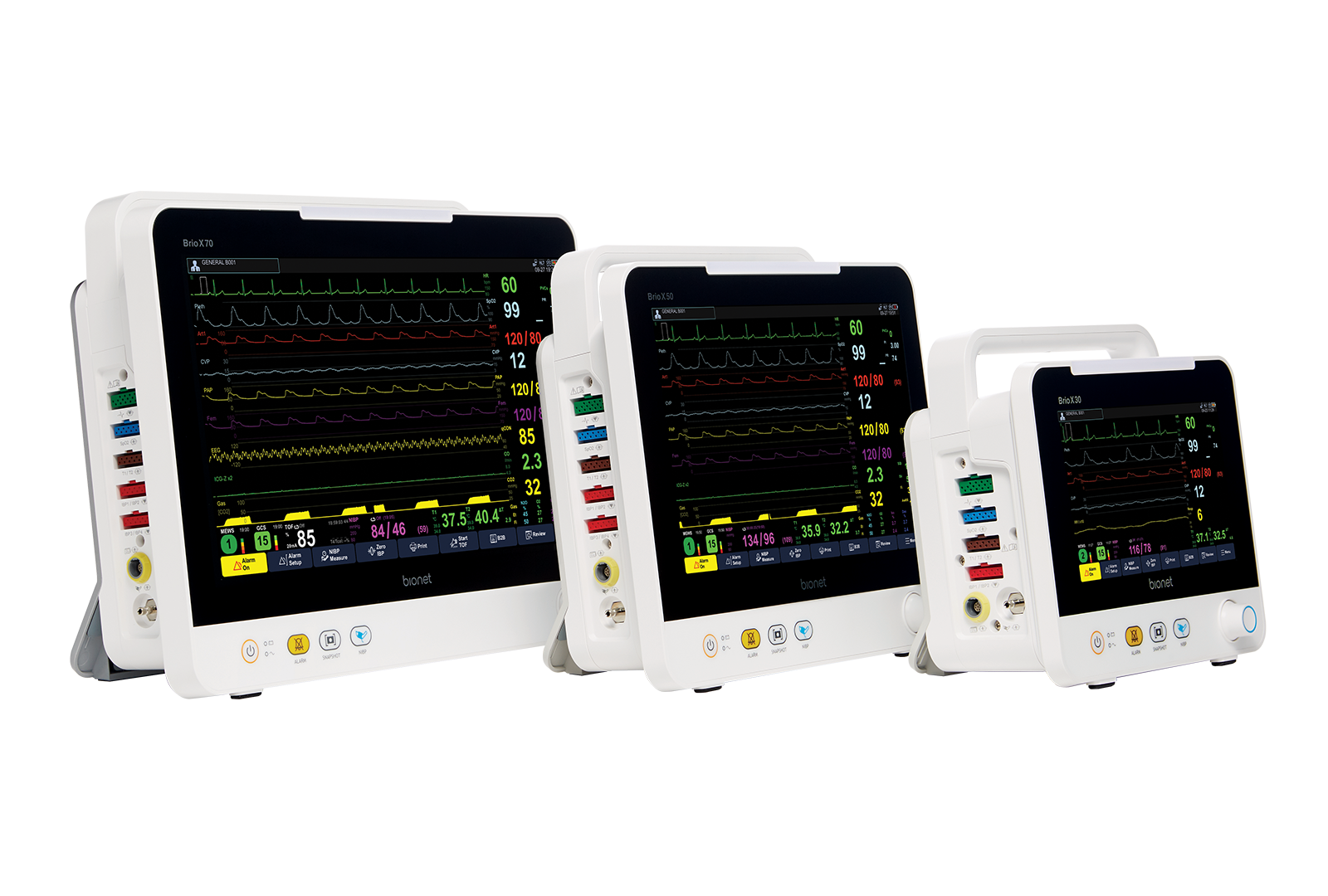 Brio X Series multi-parameter patient monitors