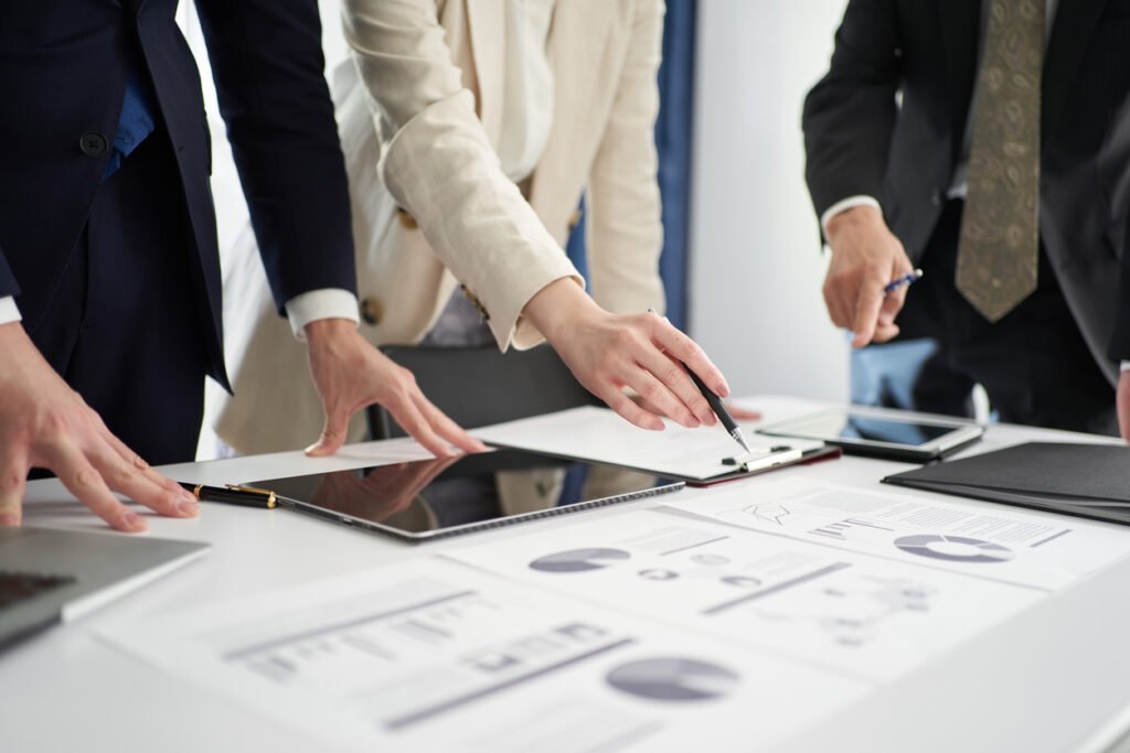 asian business person having a meeting